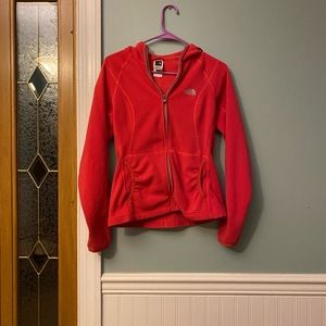 Pink north face sweater